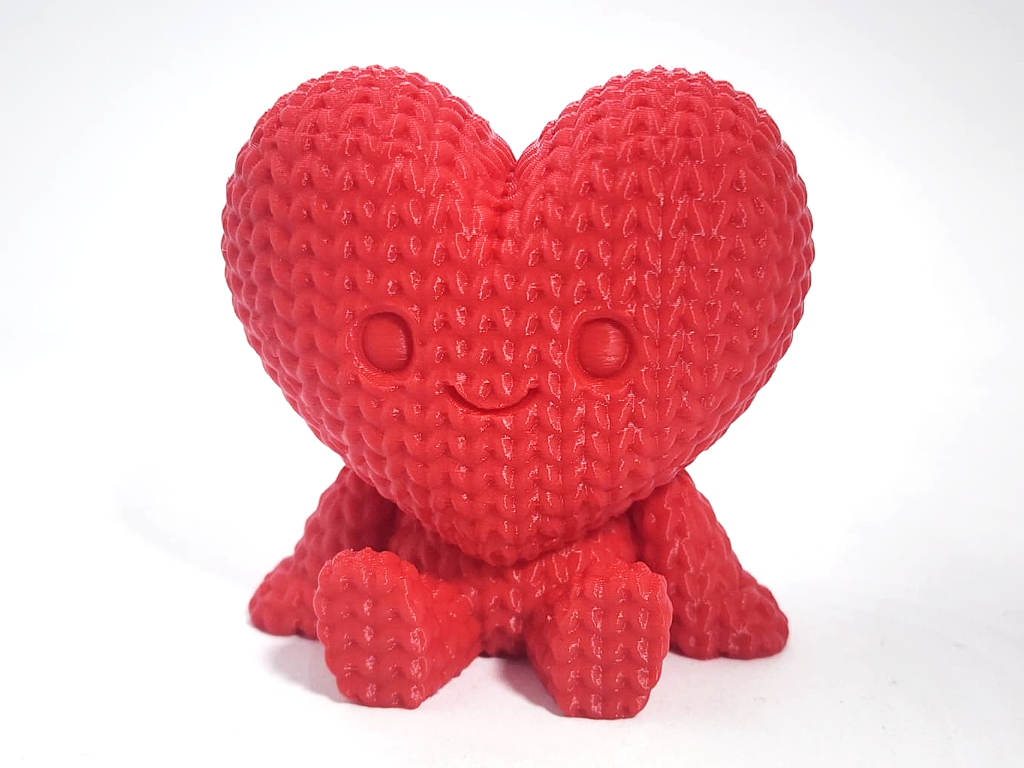Knitted Heart Desk Buddy - Valentine's Day