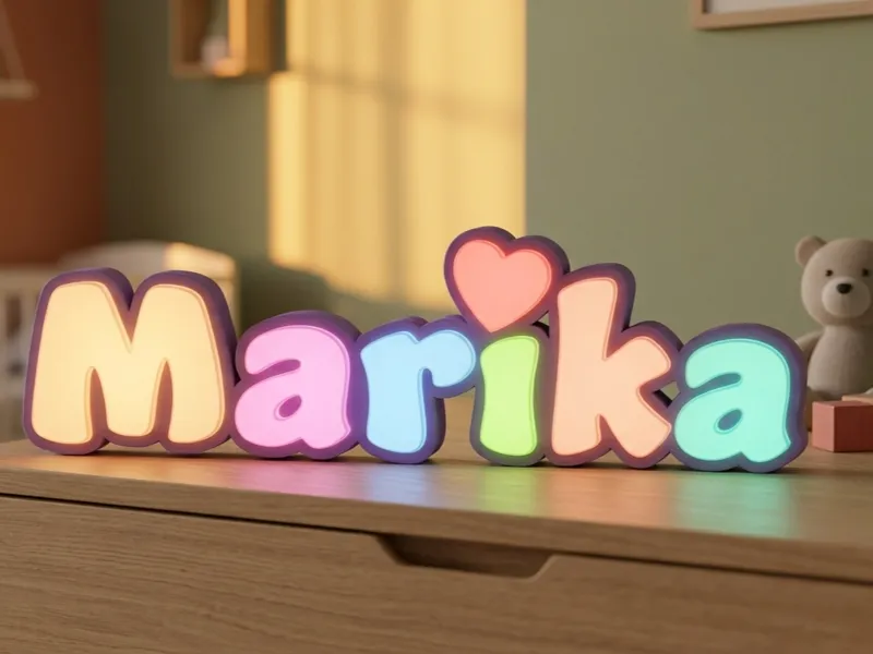 Namenlampe Marika | LED Lampe fürs Kinderzimmer