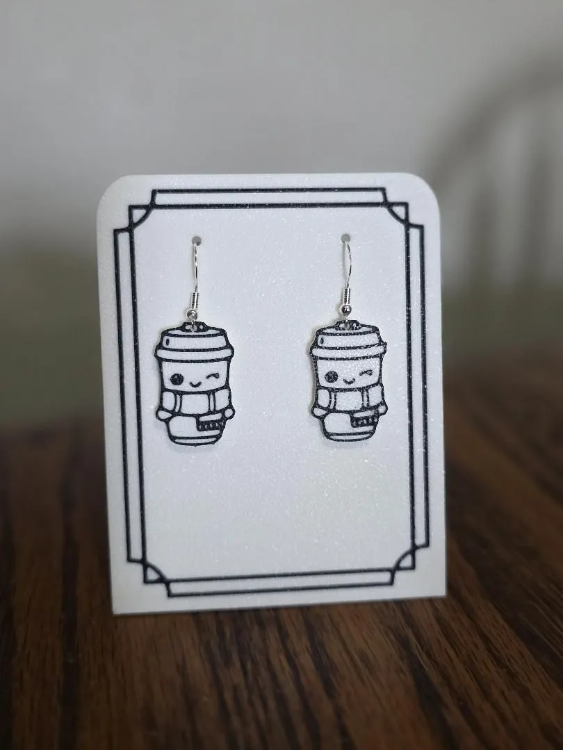 Kawaii Coffee Earrings view 2