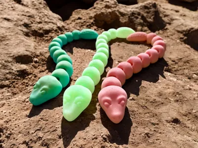 Flexi Pet Snake, fully articulated print in place