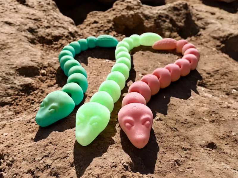 Flexi Pet Snake, fully articulated print in place