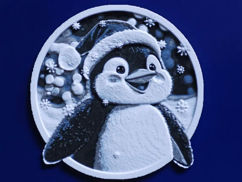 Lovely Penguin V1 Christmas Ornament in 4 Colors