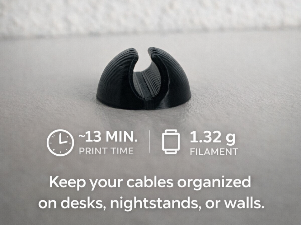 Cable Clip – Ultra-Fast Cable Organizer 13m Print