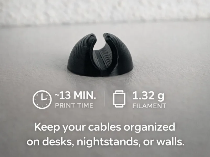 Cable Clip – Ultra-Fast Cable Organizer 13m Print