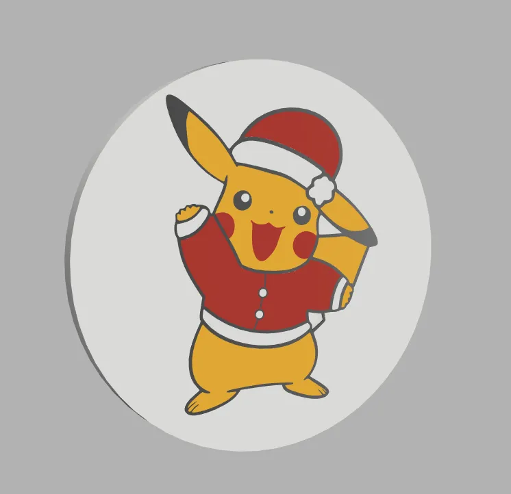 Santa Pikachu Coaster