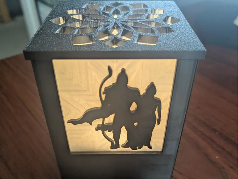 Hindu Gods & Goddesses Square Lamp
