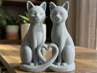 Romantic Cats with Heart