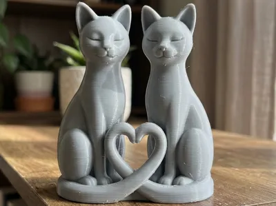Romantic Cats with Heart