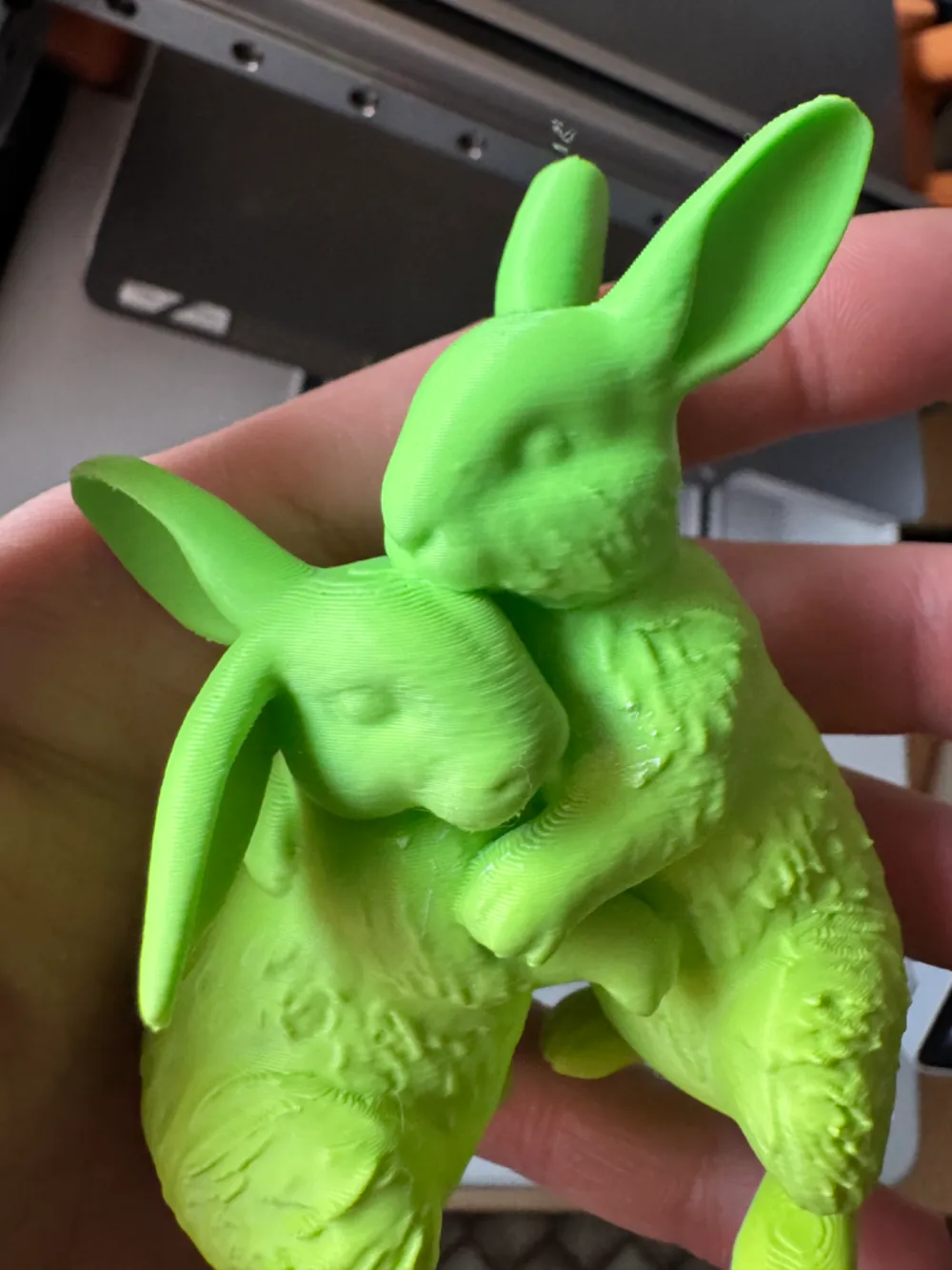 Two rabbits lovingly embracing each other by VirtuverseArt - MakerWorld