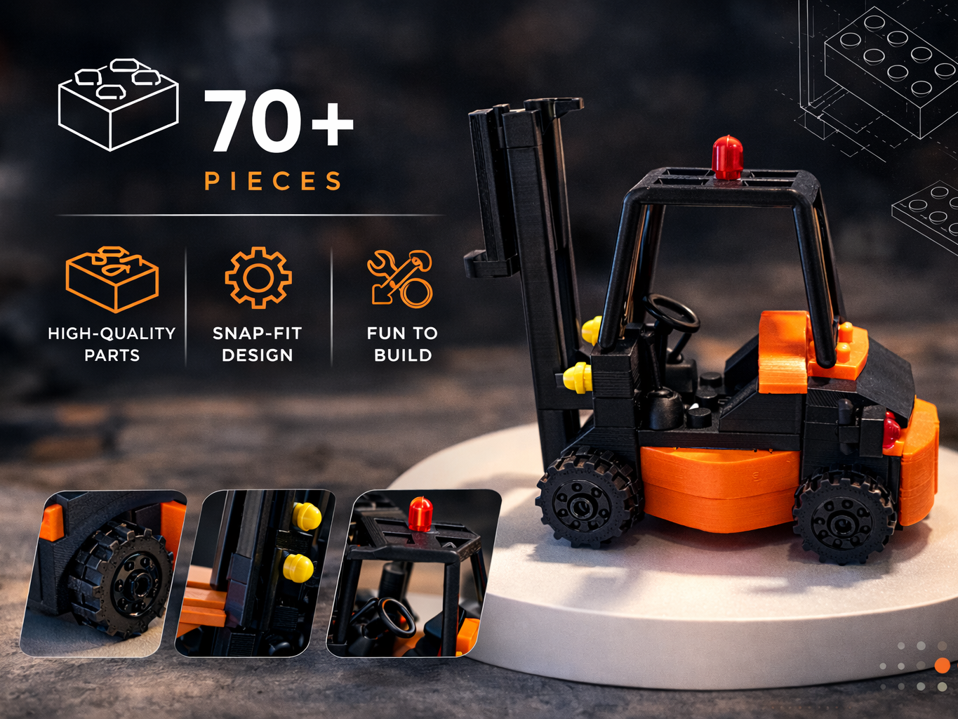 3D PRINTED FORKLIFT — Multi-Part Assembly