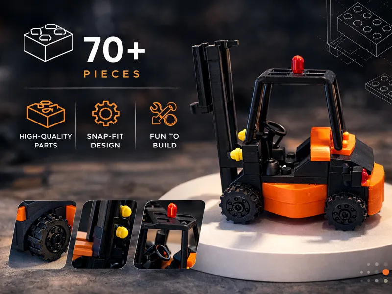 3D PRINTED FORKLIFT — Multi-Part Assembly