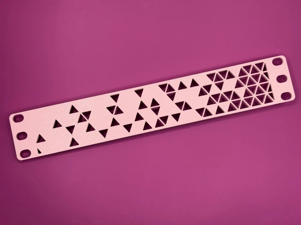 10" 1U Vented Panel - Tri Pattern - Free 3D Print Model - MakerWorld