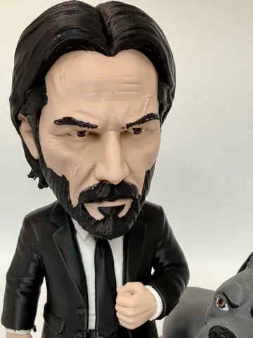 Escenografía en miniatura: John Wick & Pitbull Chibi Diorama - Continental — vista de referencia 5