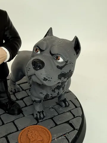 Escenografía en miniatura: John Wick & Pitbull Chibi Diorama - Continental — vista de referencia 4