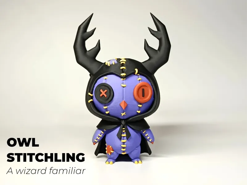 Owl Stitchling | Wizard familiar miniature | AMS