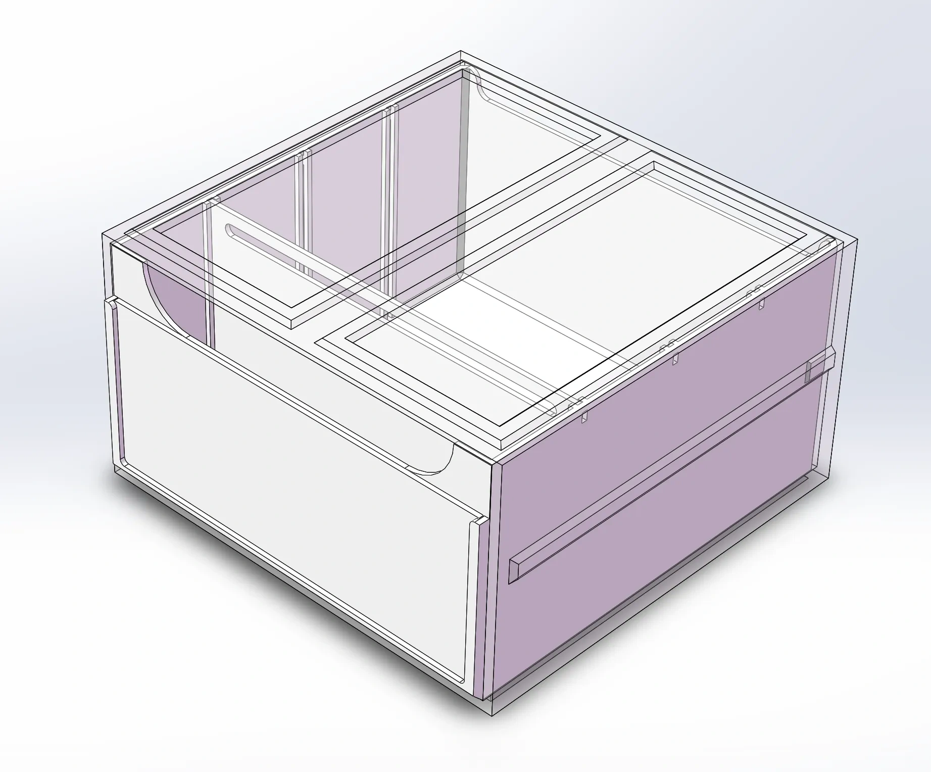 Miniatura 6 do modelo 3D 组合式模块化可堆叠桌面收纳抽屉
