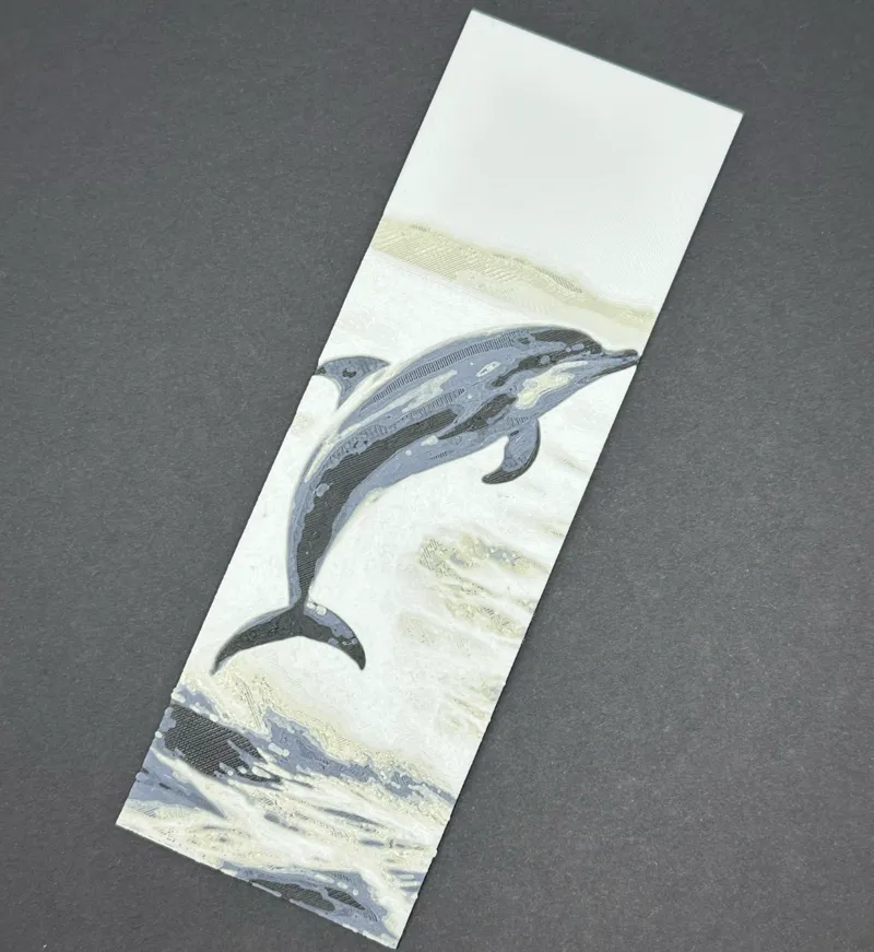 Hueforge Dolphin Bookmark