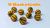 9 Mini Basketballs