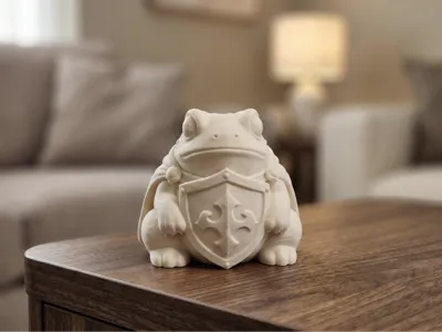 Frog Knight Figurine - Fantasy Frog Guard