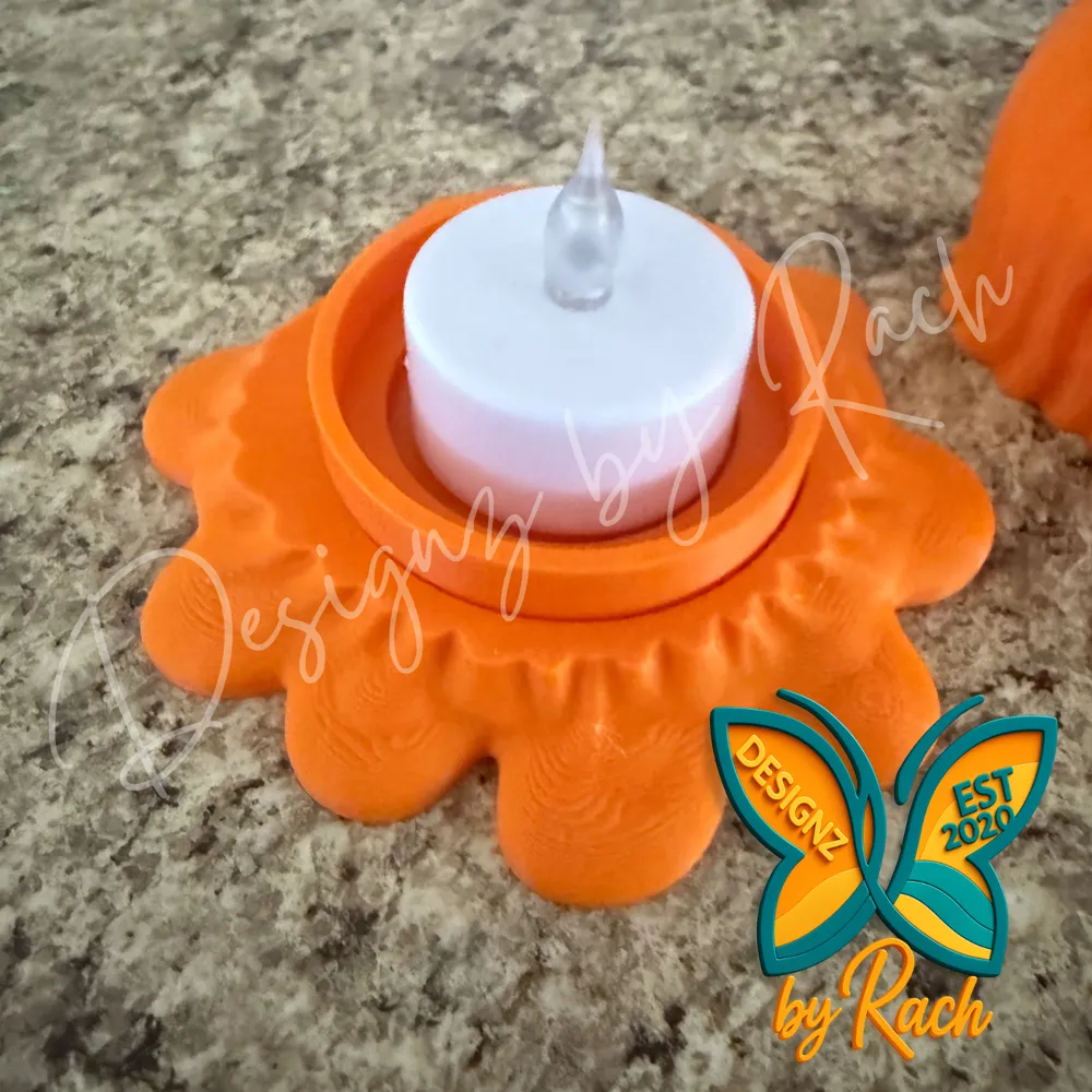 Pumpkin Melting Tea Light - Free 3D Print Model - MakerWorld