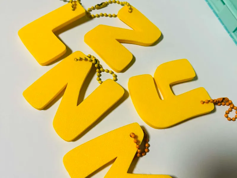Chubby Initial Letter Keychain