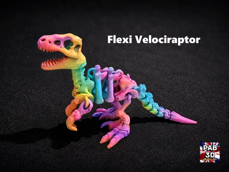 Articulated Velociraptor flexi dinosaur
