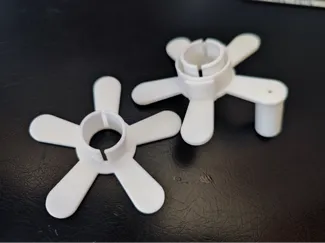 Tapa de bobina de soporte para tiras PET