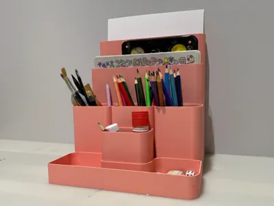 Desk organizer for creative supply