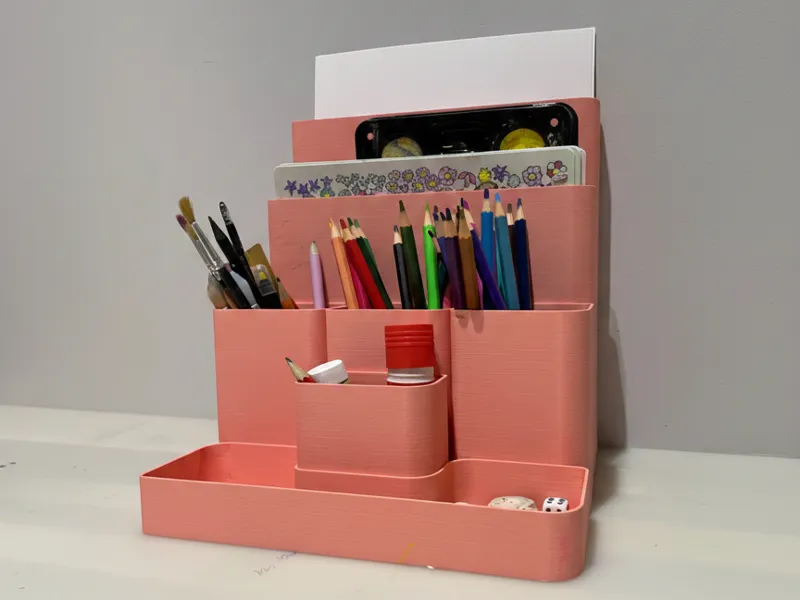 Desk organizer for creative supply