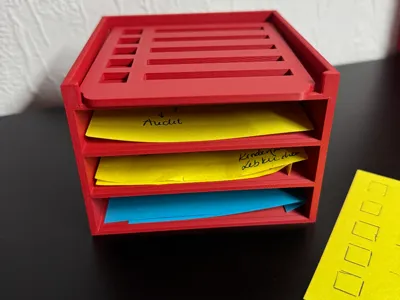 Minimalist Note organizer with stencil for Desk
