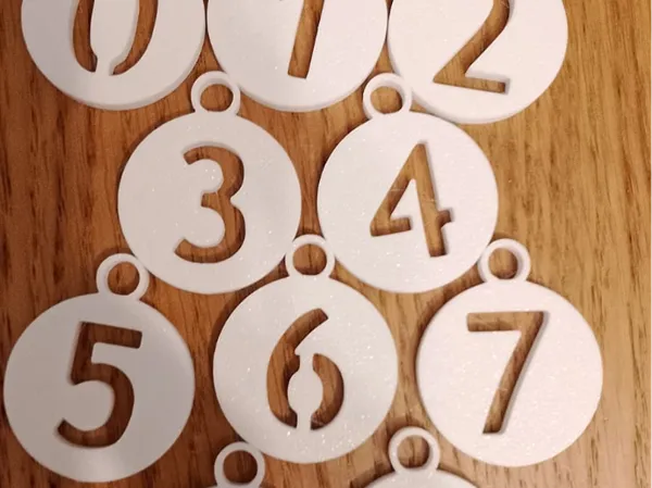 Porte-clés simples avec chiffres