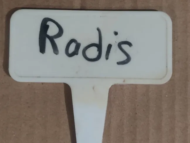 Sign for vegetable garden