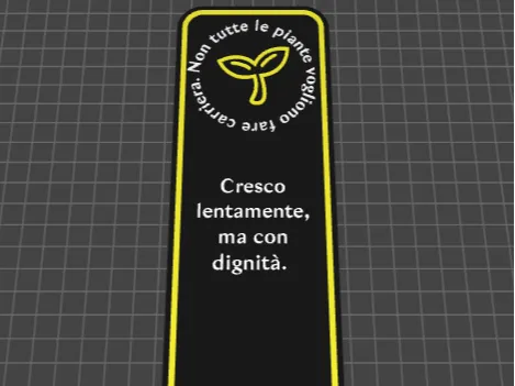 Cartellino per pianta