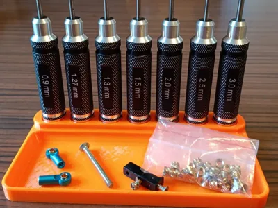 Screwdriver stand with storagetray