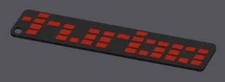 VL Commodore Turbo Keychain Extruded Letters Red