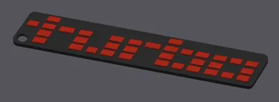 VL Commodore Turbo Keychain Extruded Letters Red