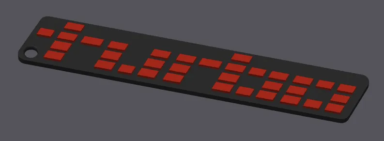 VL Commodore Turbo Keychain Extruded Letters Red