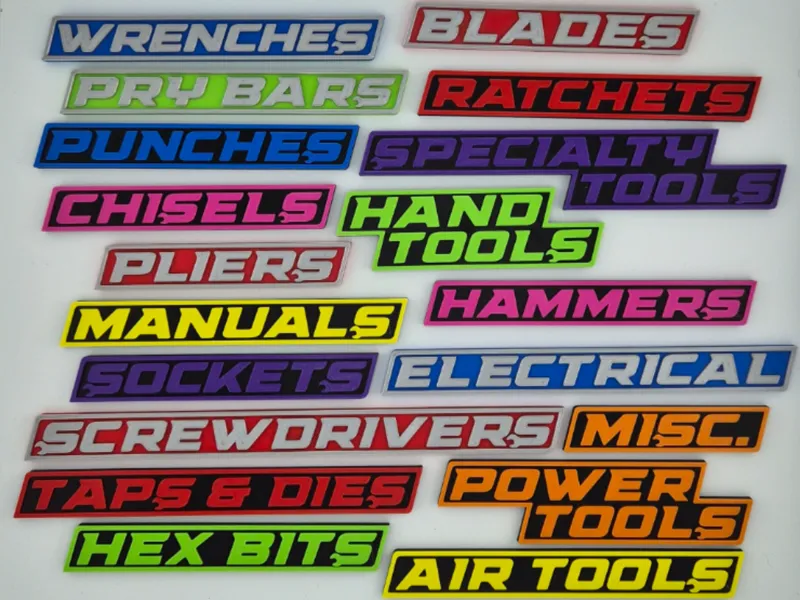 Toolbox Magnet Labels