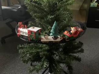 Cheap christmas train tree support