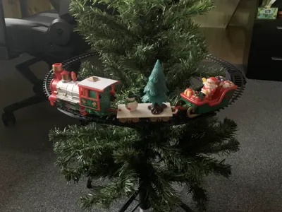 Cheap christmas train tree support