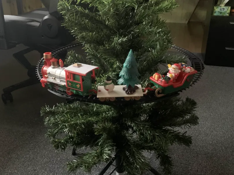 Cheap christmas train tree support