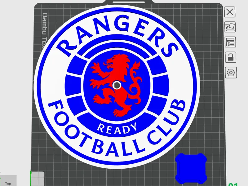 Rangers Fc Clock Face 