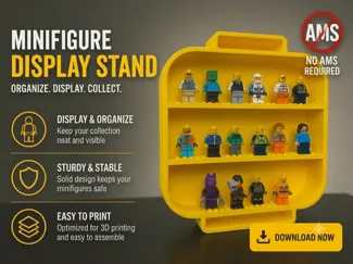 Brick minifigure Stand / Display / plate / figure