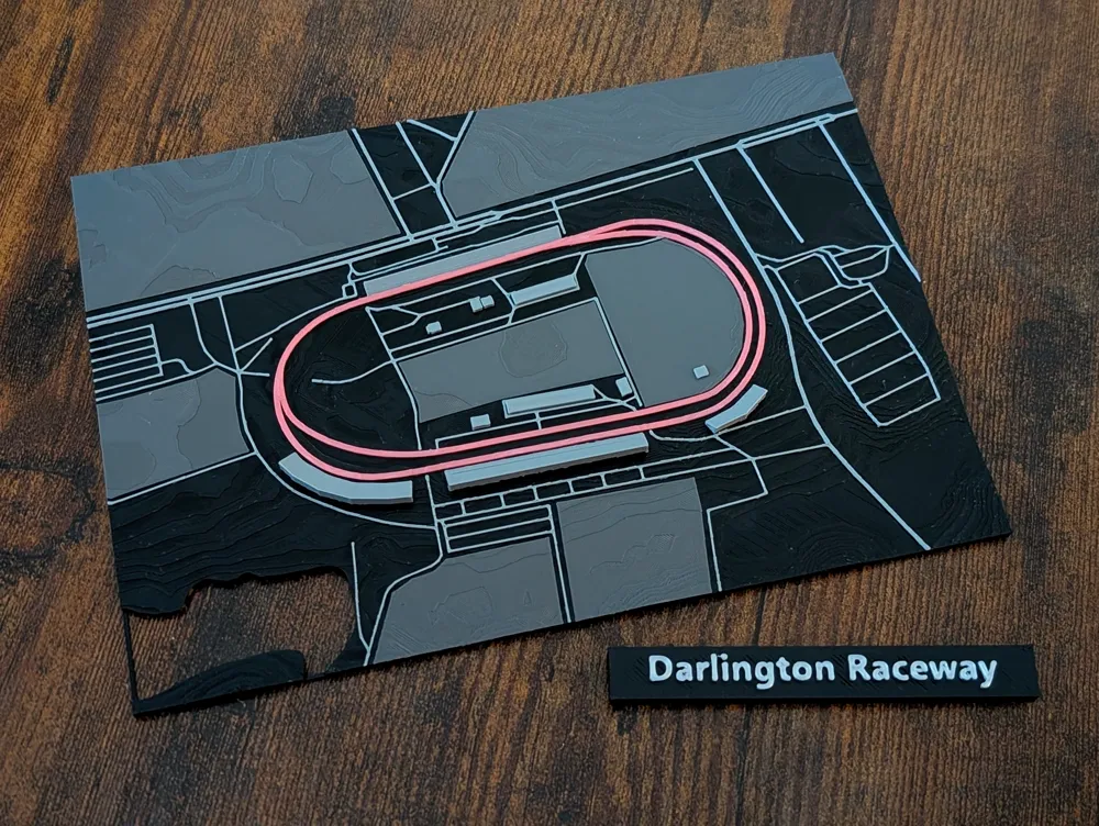 Darlington Raceway 3D Miniature - Free 3D Print Model - MakerWorld
