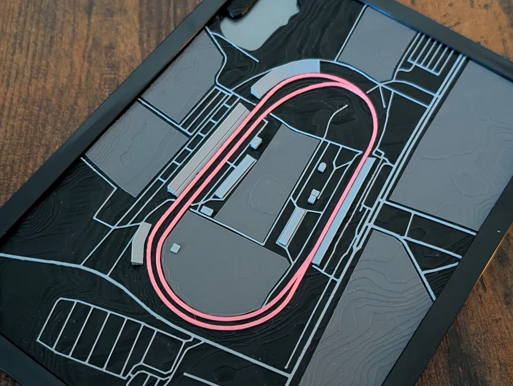 Darlington Raceway 3D Miniature - Free 3D Print Model - MakerWorld