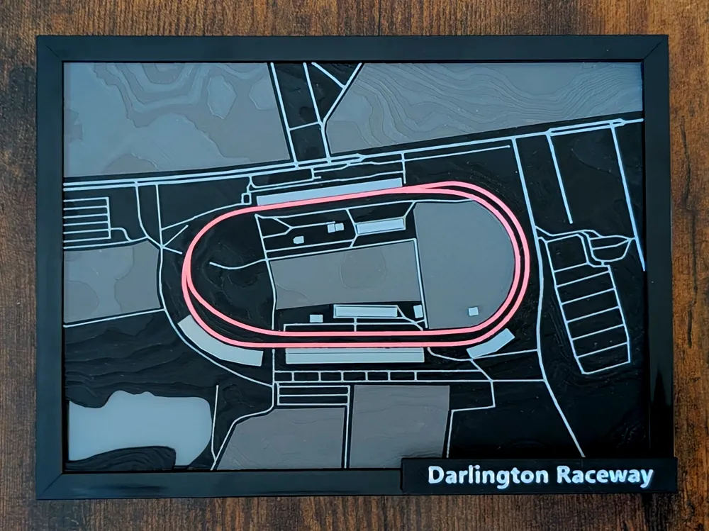 Darlington Raceway 3D Miniature - Free 3D Print Model - MakerWorld