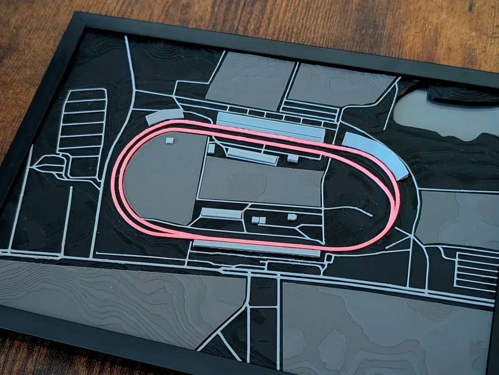 Darlington Raceway 3D Miniature - Free 3D Print Model - MakerWorld