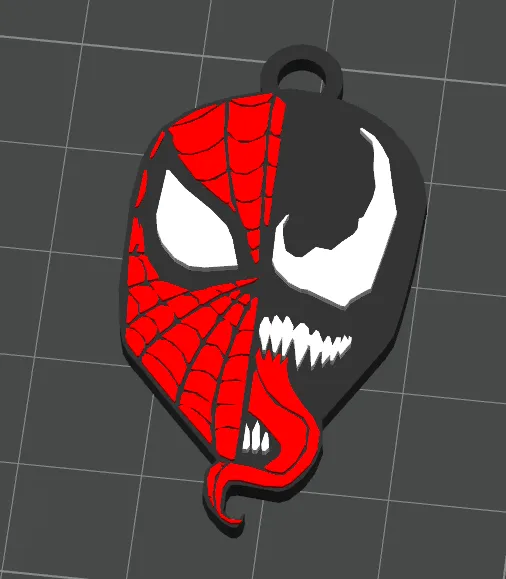 Spider/venom keychain/earrings view 4