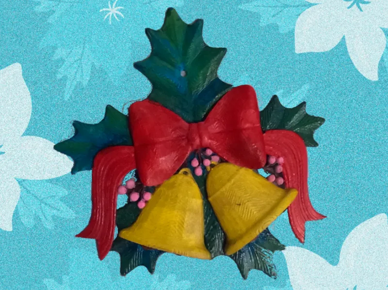 Mistletoe Bow decoration ornament hanger
