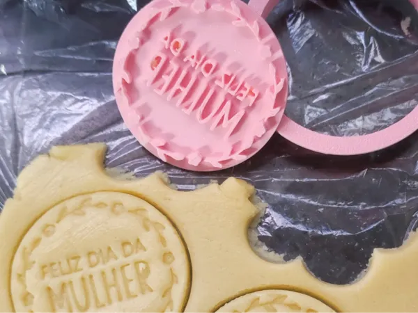 Emporte-pièce et tampon biscuit Bonne Fête des Femmes